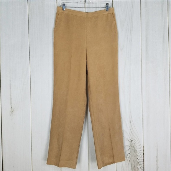 Alfred Dunner Tan Grandma Coastal Soft Straight Leg Pants Tik Tok - Picture 2 of 9